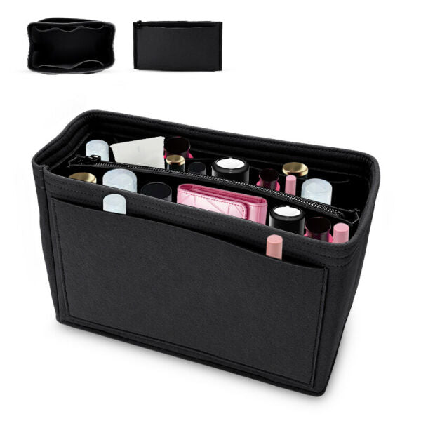 Multi Pocket Handbag Organizer Felt Purse Insert Bag fits Neverfull MM 3 Colors