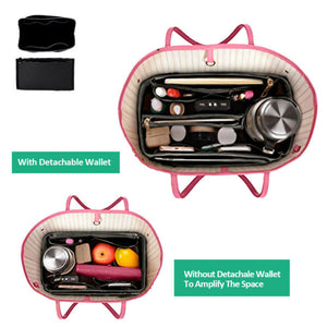 Multi Pocket Handbag Organizer Felt Purse Insert Bag fits Neverfull MM 3 Colors