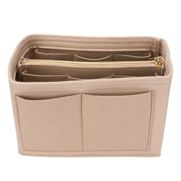 Multi Pocket Handbag Organizer Felt Purse Insert Bag fits Neverfull MM 3 Colors