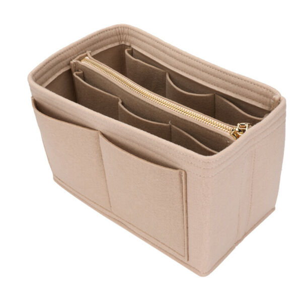 Multi Pocket Handbag Organizer Felt Purse Insert Bag fits Neverfull MM 3 Colors