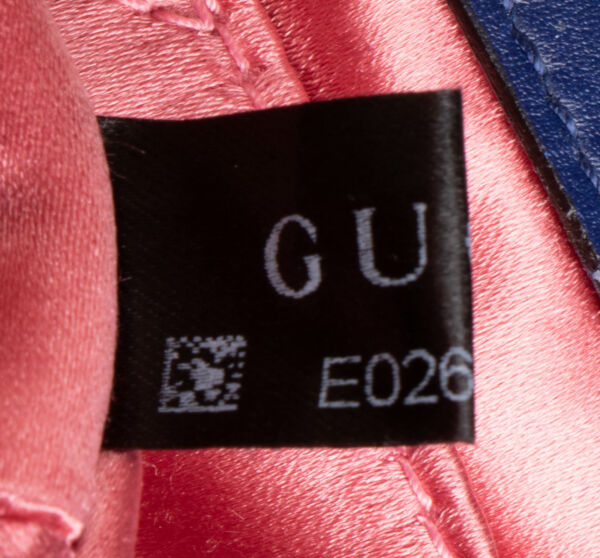 GUCCI Blue Velvet Matelasse GG Marmont Shoulder Bag